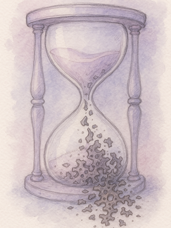 broken hourglass